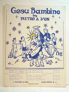   1945 Gesu Bambino (The Infant Jesus) Sheet Music Vocal Solo  