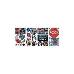  Boys Rock n Roll Peel & Stick Wall Decals: Home 