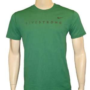LIVESTRONG Nike Mens Green logo T Shirt Size M:  Sports 