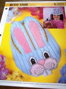 Plastic Canvas Pattern   Bunny Visor Hat Cute OOP  