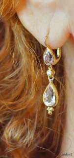 New TEMPLE ST CLAIR 18K Morganite Diamond Earrings OH  