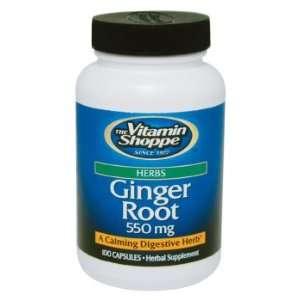 Vitamin Shoppe   Ginger Root, 550 mg, 100 capsules