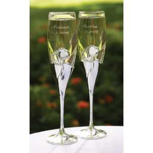  Bling Hearts Personalized Flutes 