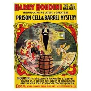 Retro Circus And Magic Prints Houdini   Magic Show Advertisement 