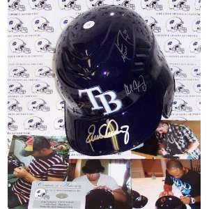  2009 Tampa Bay Rays Team Signed Full Size Authentic Helmet 