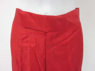 RALPH LAUREN PURPLE LBL Red Silk Pleated Pants Sz 6  