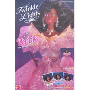 TWINKLE LIGHTS BARBIE Doll AA w TWINKLE OPTICS! & Glow in Dark Dress 