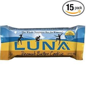  Luna Bar, Peanut Butter Cookie, 1.69 Ounce Bars, 15 Count 