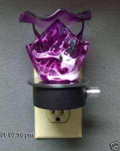 Plug In Night Light Tart/Oil Warmer Aroma Lamp   Purple  