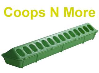 20 GREEN POLY FLIP TOP FEEDER 4 CHICKEN COOP POULTRY!!  