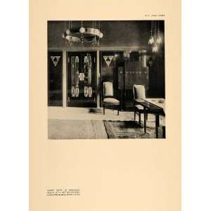 1906 Josef Urban Art Nouveau Dining Room Lamp Print   Original 