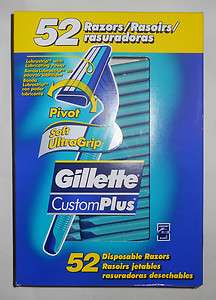   Gillette Disposable Razors Soft Grip, Custom Plus, 104 Comfort Blades