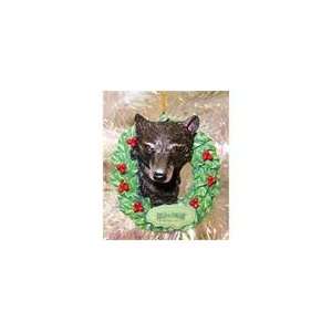  3 Field & Stream Black Bear In Wreath Christmas Ornament 