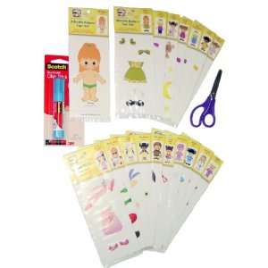    Adorable Kinders 20 Piece Christy Paper Doll Set: Toys & Games