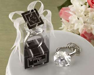 With This Ring Engagement Ring Keychain Shower Favor  