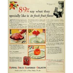  1926 Ad Royal Fruit Gelatin Mould Mold Flavors Dessert 