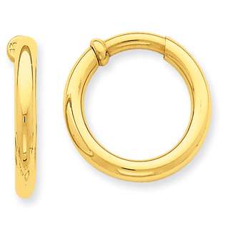 14k Non Pierced Hoop Earrings  Jewelry Adviser earrings Jewelry Gold 