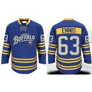 Gear   Tyler Ennis #63 Buffalo Sabres Third Blue Jersey Hockey Jersey 