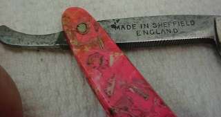 Special Sheffield England Straight Razor Pink Scales  