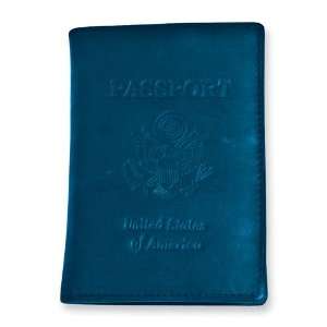  Blue Leather Passport Cover Jewelry