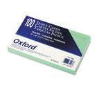  Oxford Oxford 7521GRE   Ruled Index Cards, 5 x 8, Green, 100/Pack