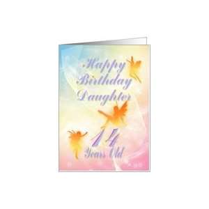  Dancing fairies Birthday card, Daughter, 14 years old Card 