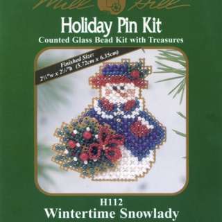 Wintertime Snowlady Beaded Ornament Kit Mill Hill 2003 Winter Holiday 