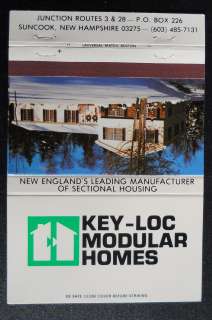 Key Loc Modular Homes Jct 3 & 28 Suncook NH Merrimack Matchbook 011412 