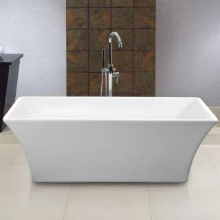 67 Draque Freestanding Acrylic Tub   No Overflow  