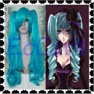 Vocaloid Miku Hatsune Cosplay wig Magnet Cyan Green  