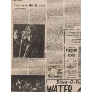    Kinks LA Original Newspaper Concert Review 1971: Home & Kitchen