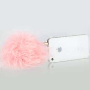  MiniSuit Faux Fur Furball Cell Phone Dustplug for 3.5mm 