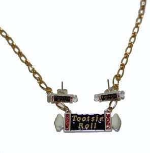 NEW LIMITED EDITION TOOTSIE ROLL NECKLACE EARRINGS SET  