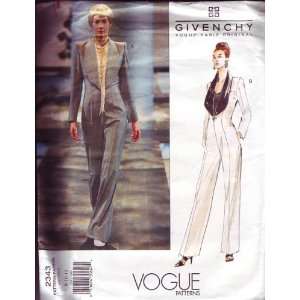  Vogue Givenchy Paris Original Jumpsuit Pattern Size 8 10 