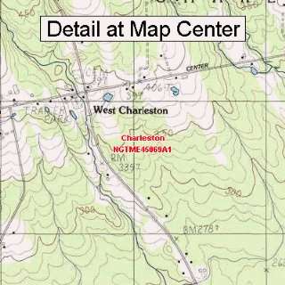   Topographic Quadrangle Map   Charleston, Maine (Folded/Waterproof