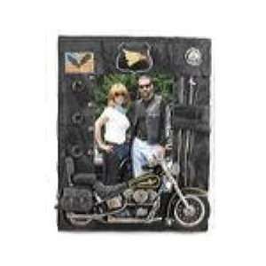    Picture Frame Leather Look with Eagle and Bike