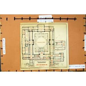  Map 1899 London Floor Plan British Museum Reading Room 