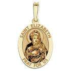 PicturesOnGold Saint Elizabeth (marys Cousin) Medal, Solid 14k 
