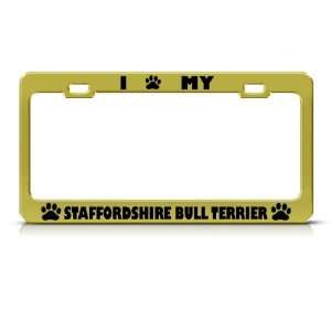  Staffordshire Bull Terrier Dog Metal license plate frame 