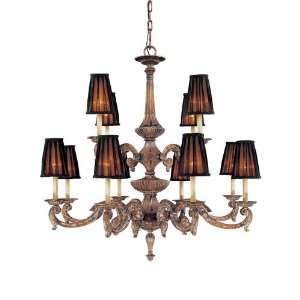   Chandeliers in Amaretto Patina W/Silver Highlights