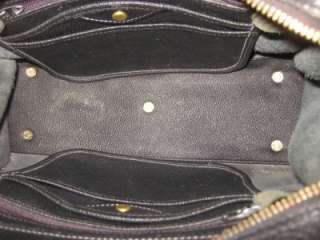 DOONEY & BOURKE Vintage Rare Black Leather Belted Boston Handbag 