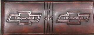 Genuine Brown Chevrolet Tooled Scenery Bifold or Trifold Wallet  
