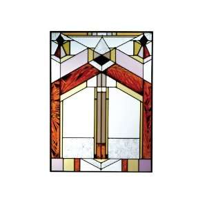  Deco tectural, 10.5 x 14 Vertical Stained Glass Panel 