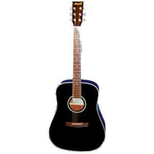   Cedar Top Pearl Series Acoustic Guitar Black Musical Instruments