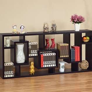 Bradshaw Unique Bookcase / Display Cabinet in Red Cocoa  Hokku Designs 