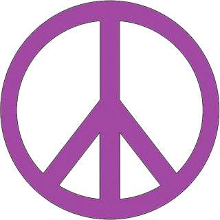Large Peace Sign Hippie Decal Sticker car truck Purp 6  