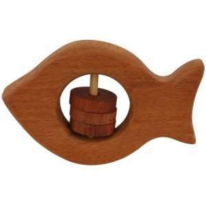  Eco Baby Wooden Fish Rattle: Toys & Games