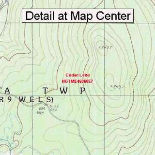 USGS Topographic Quadrangle Map   Cedar Lake, Maine (Folded/Waterproof 