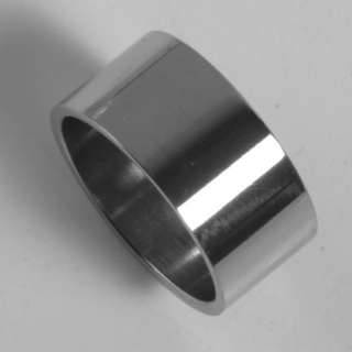 Mens Womens 316L Stainless Steel Rings Plain Bands 11mm  