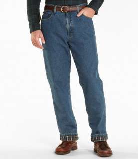 Double L Jeans, Flannel Lined Classic Fit Jeans   at L 